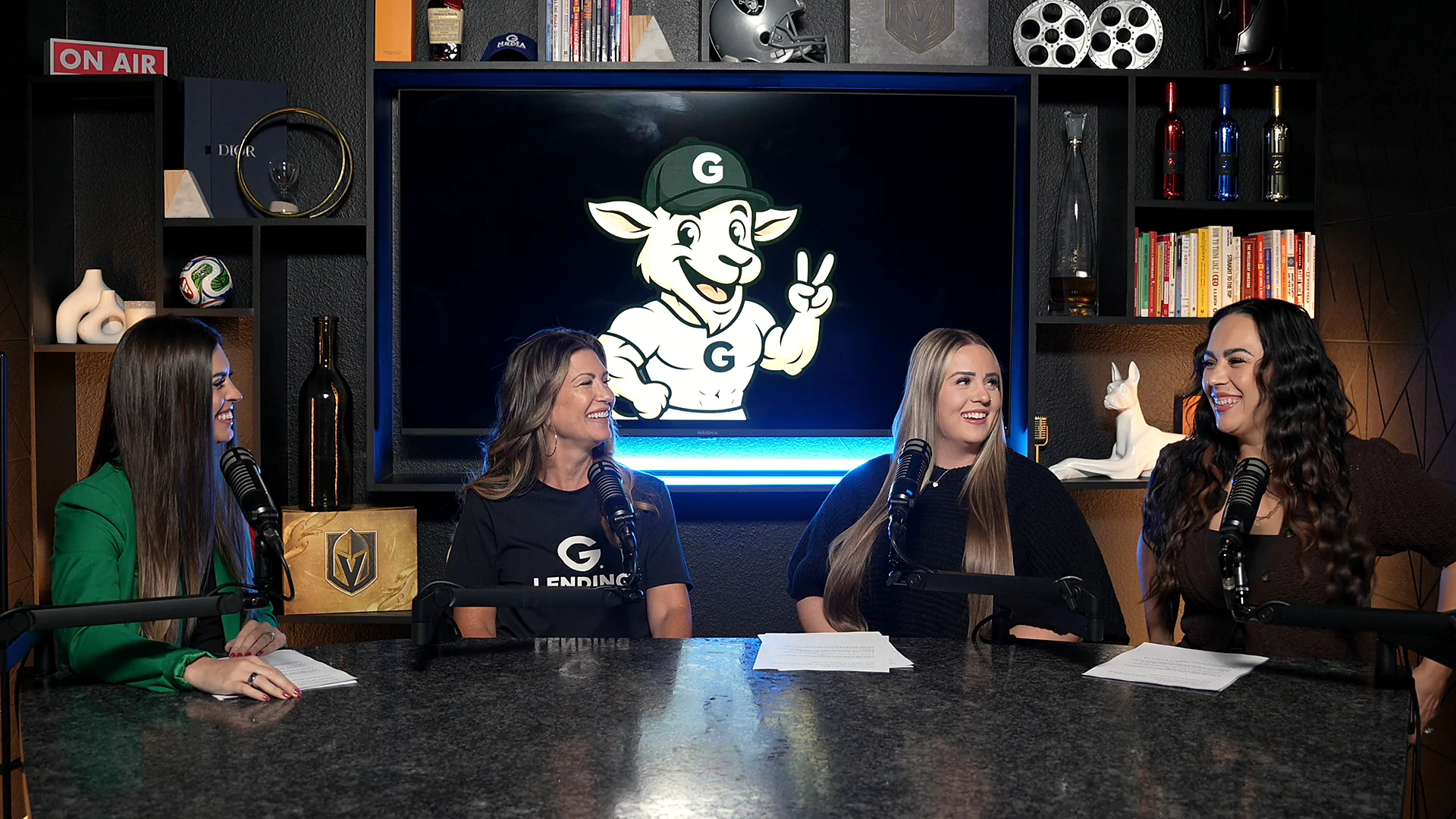The G. Lending team at the studio desk